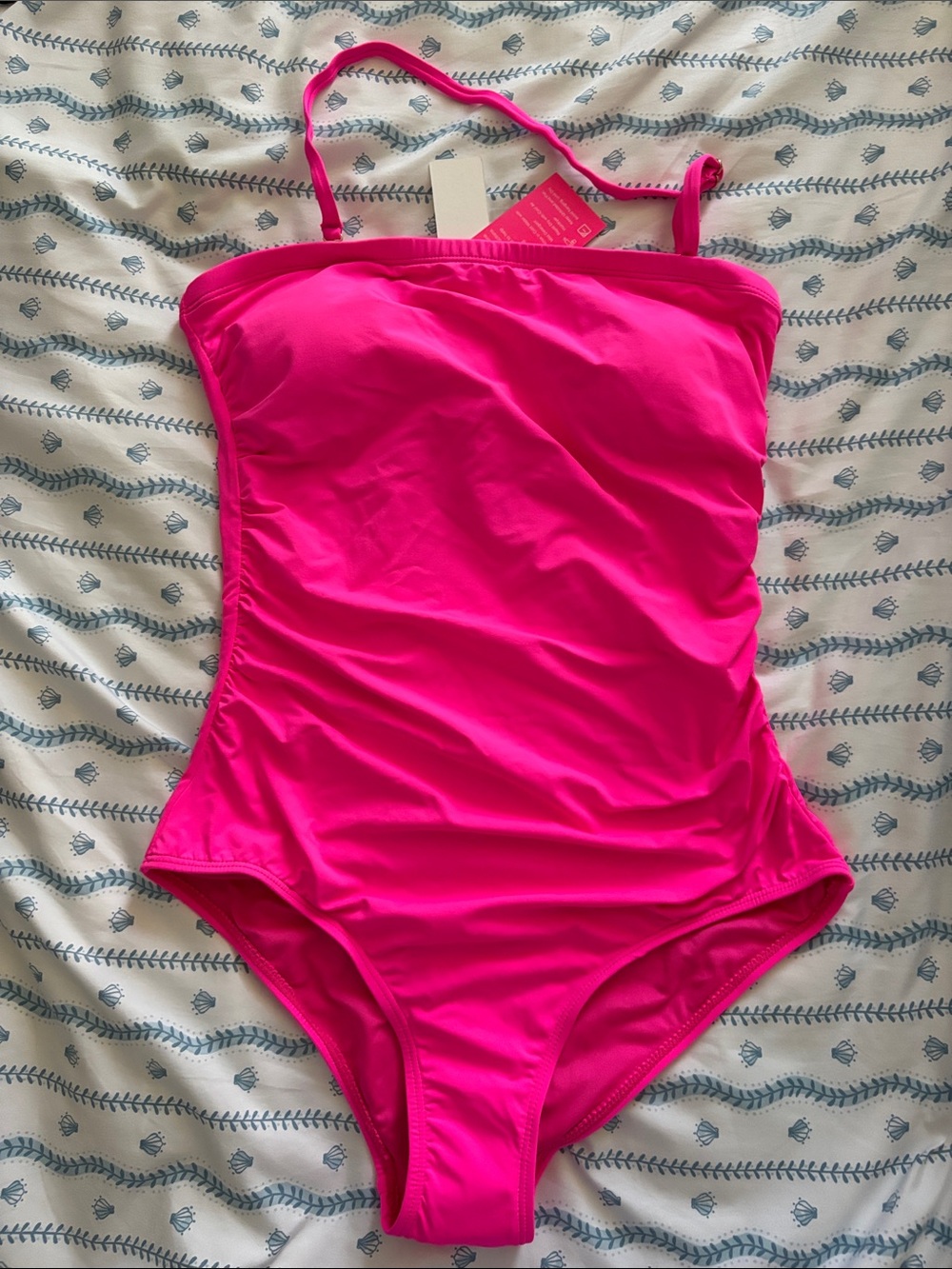 Hot Pink One-Piece Swimsuit with Removable Straps